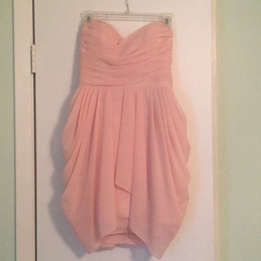 Light pink bridesmaid dress